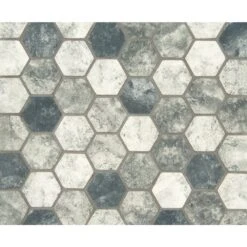 Floor Style Shop 33 MSI Urban Tapestry Hexagon 12 In. X 12 In. X 6 Mm Glass Mesh-Mounted Mosaic Tile (15 Sq. Ft. / Case)