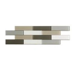 Floor Style Shop 22 Subway Matted 12 In. X 4 In. Rustic Clay Glass Decorative Tile Backsplash (3-Pack)